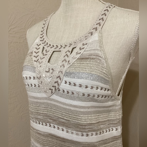 WHBM Size L Metallic Embellished Sweater Tank Top | EUC - Picture 2 of 9